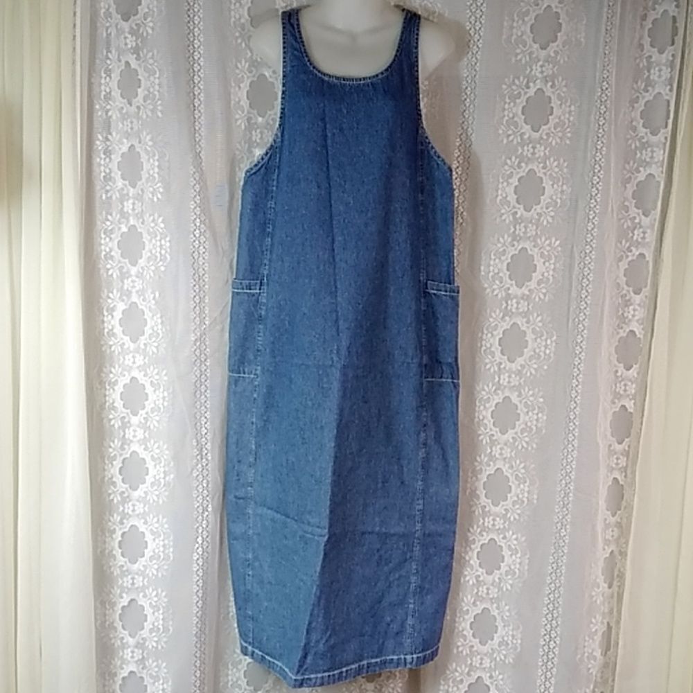 VTG MATCH MADE IN U.S.A WOMEN DENIM DRESS SIZE M